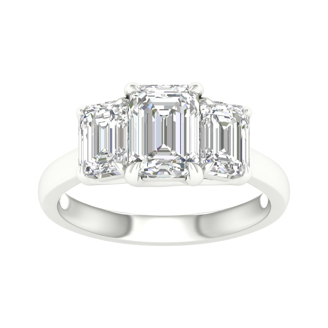 Certified 3.00CT Lab Diamond Solitaire in Pure White Gold