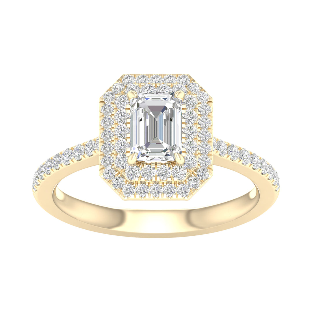 14K Yellow Gold 1.15CT Lab Grown Diamond Engagement Ring