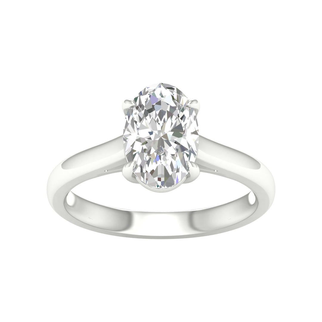 Certified 2CT Lab Diamond Solitaire in 14k White Gold