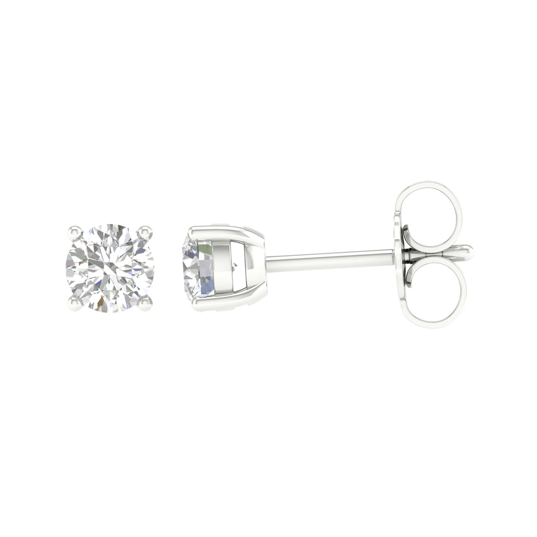 14K White Gold 0.50CT Lab Grown Diamond Stud Earrings