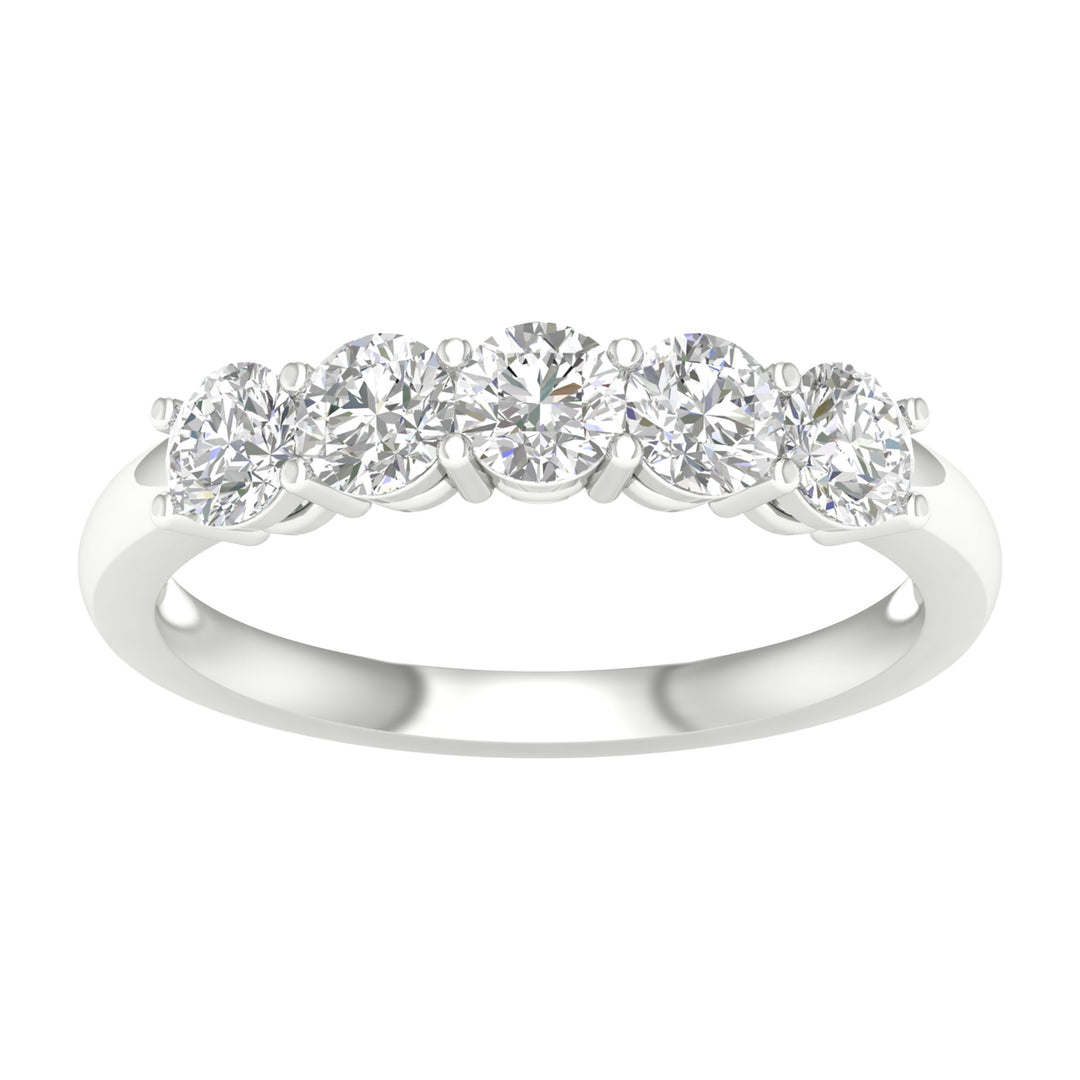 Brilliant 14K White Gold Lab Diamond Band