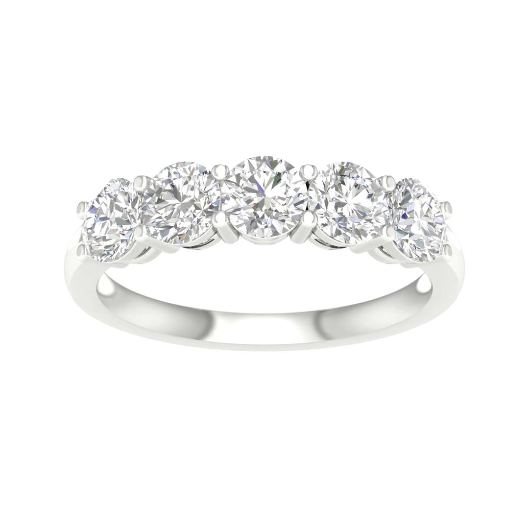 Sparkling 1.50CT Lab Diamond White Gold Womens Ring
