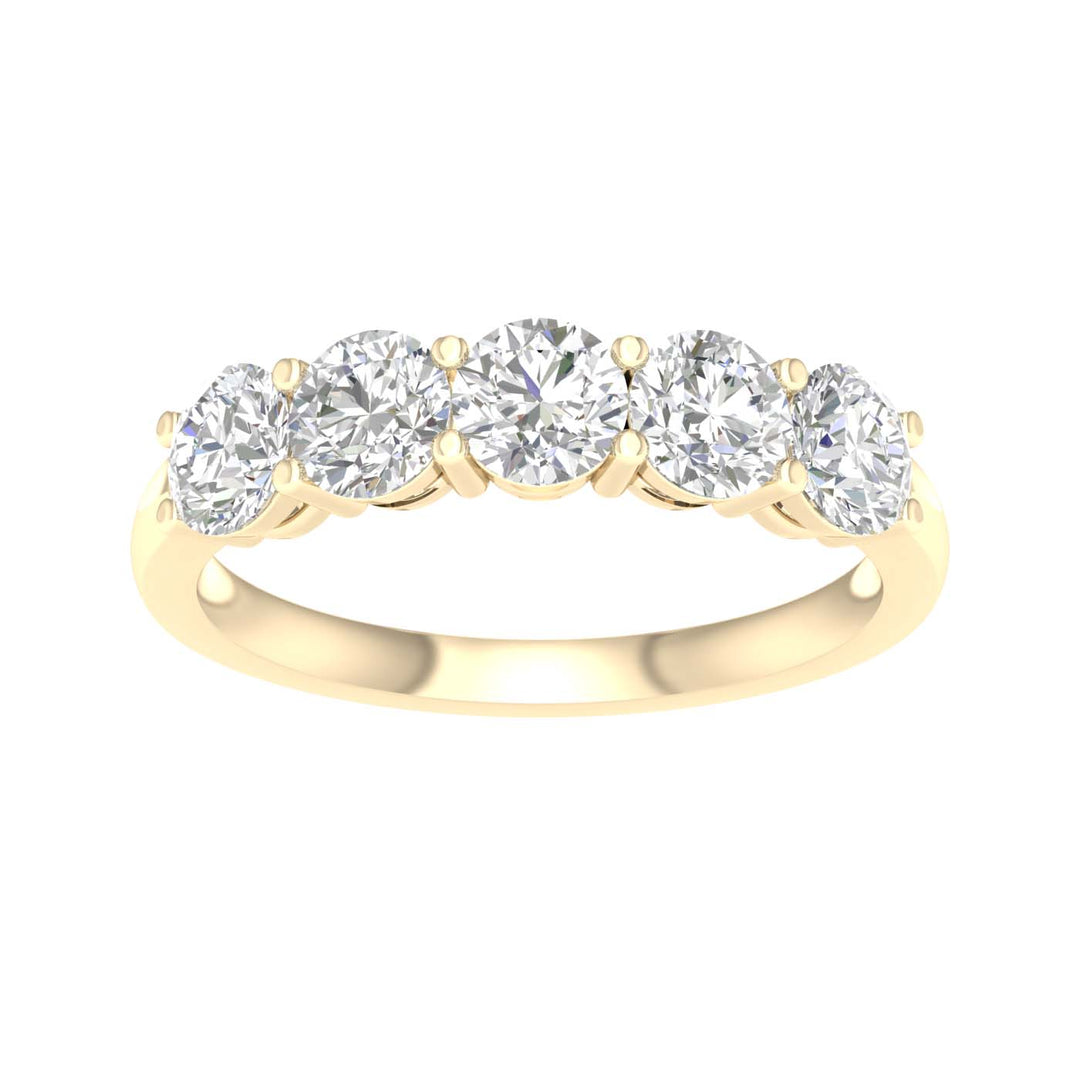 14K Yellow Gold 1.50CT Certified Lab Diamond Womens Ring