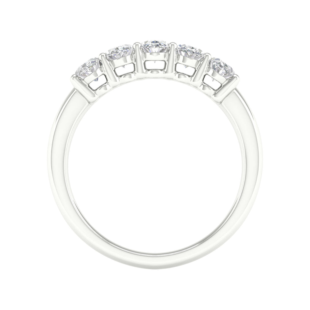 Certified 1CT Lab Diamond Band in Pristine White Gold
