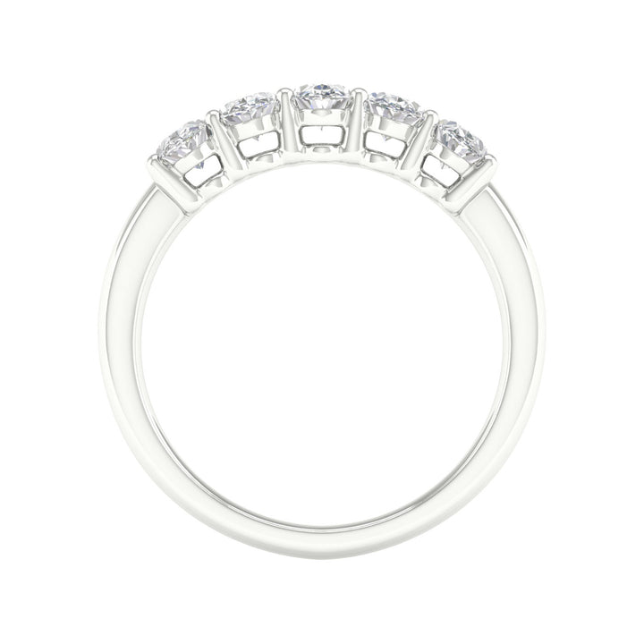 Certified 1CT Lab Diamond Band in Pristine White Gold
