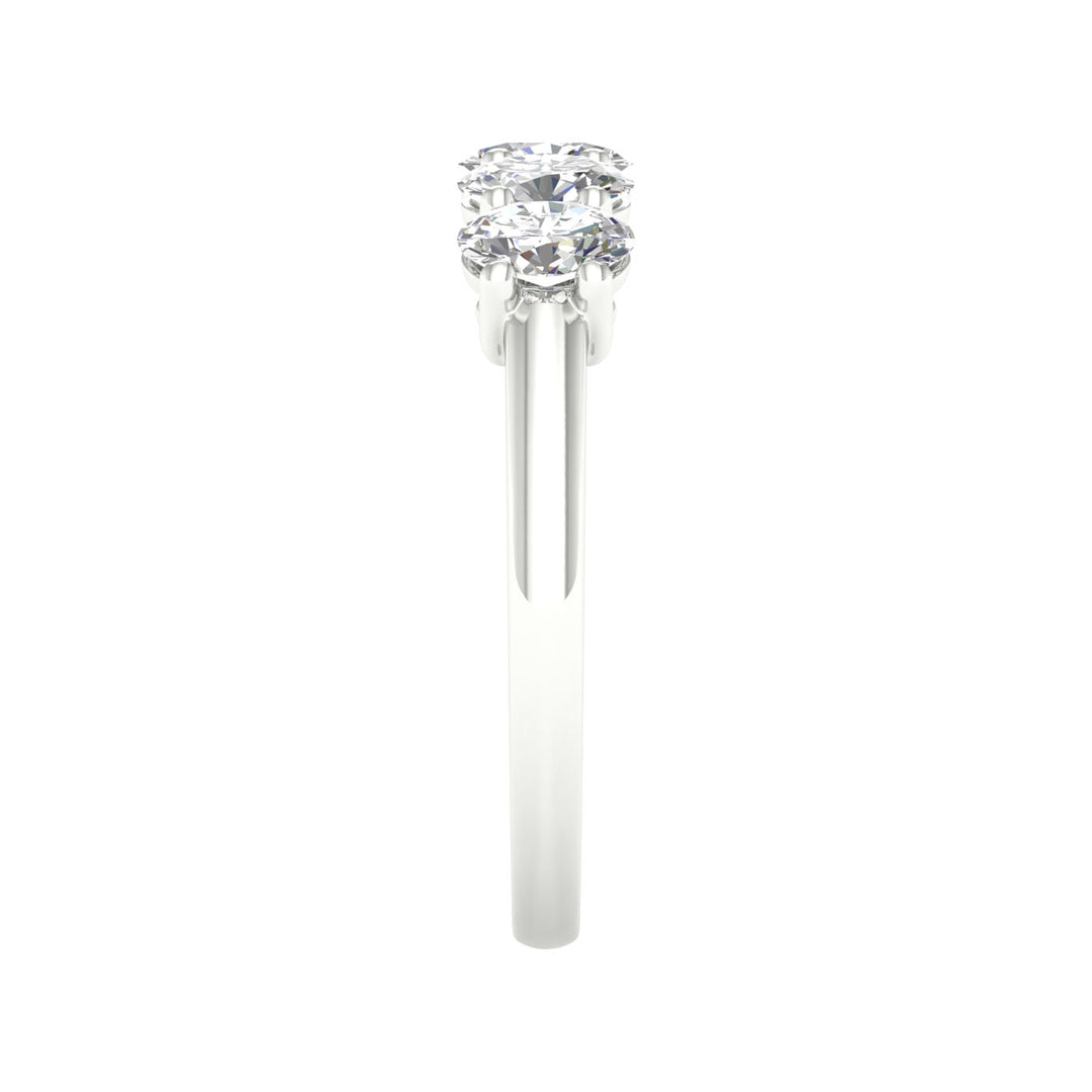 Certified 1CT Lab Diamond Band in Pristine White Gold