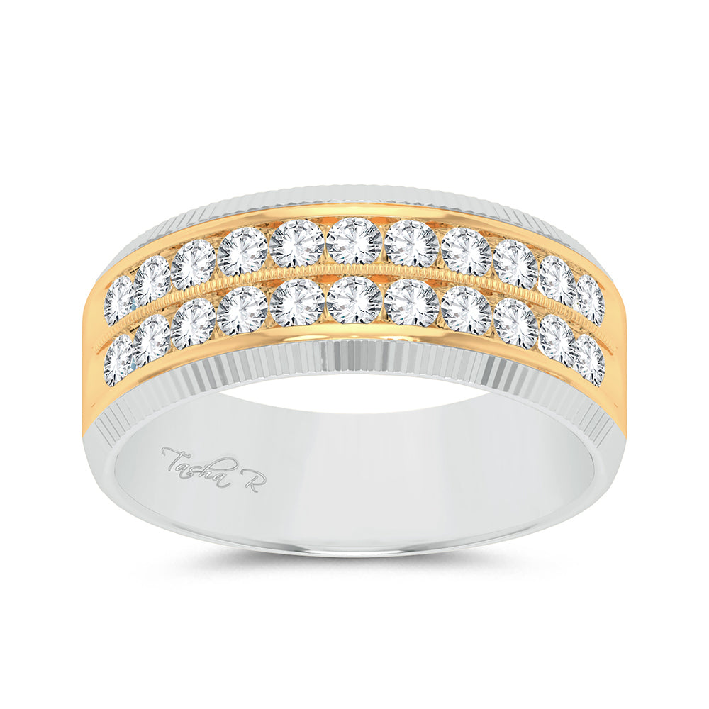 14K 1.00ct Diamond Mens Band