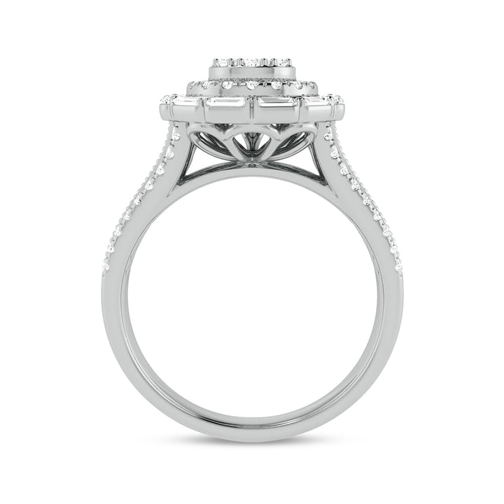 Romantic 14k White Gold 0.75ct Lab Diamond Engagement Ring