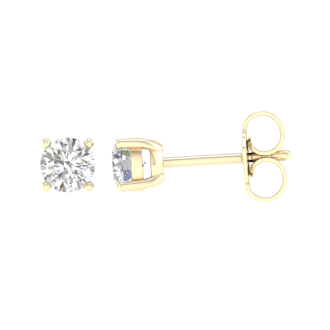14K Yellow Gold 0.50CT Lab Grown Diamond Stud Earrings