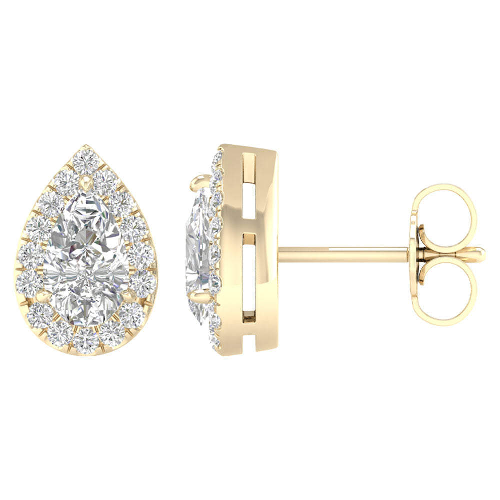 14K Yellow Gold Lab Grown Diamond Stud Earrings - 1.15ct Brilliance