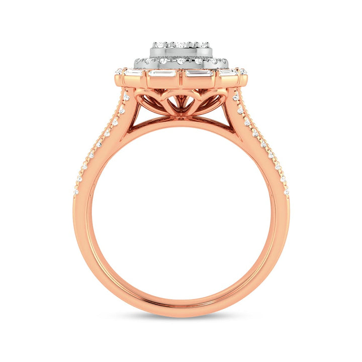 Timeless 14k Rose Gold 0.75ct Lab Diamond Engagement Ring