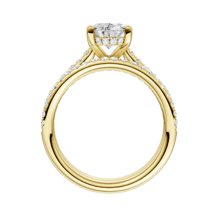 14K Yellow Gold 2.50CT Lab Grown Diamond Bridal Set