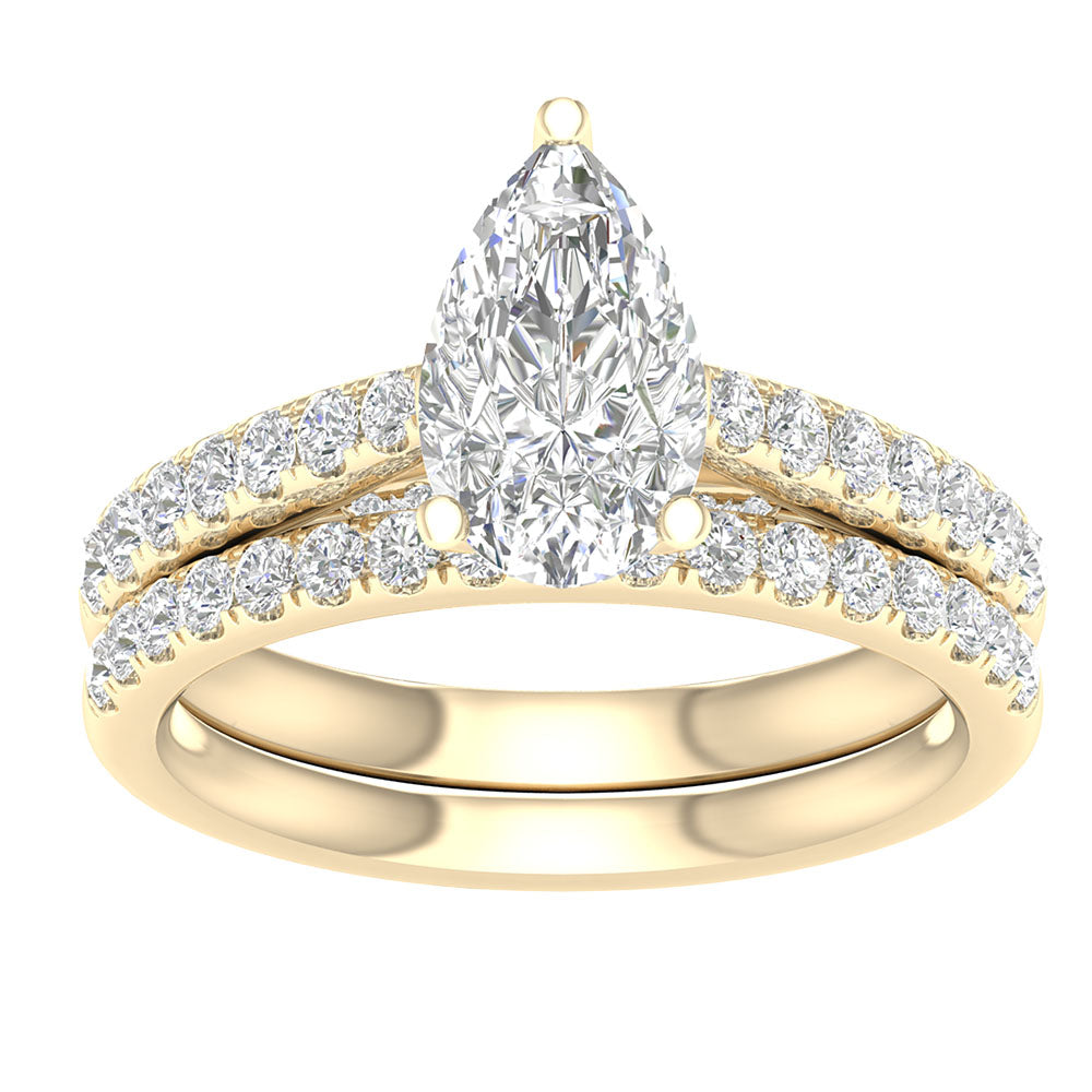 14K 2.33CT Lab Grown Bridal Set