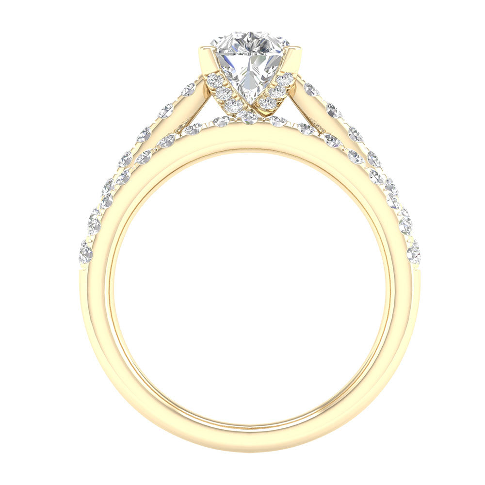 Timeless 14K White Gold Certified Lab Diamond Wedding Set