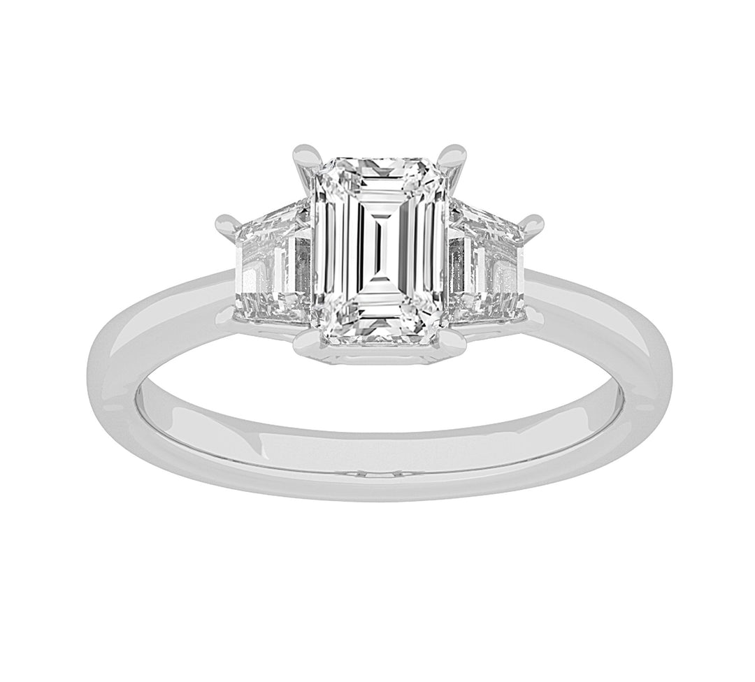 Brilliant 14K White Gold 1.57CT Lab Diamond Engagement Ring