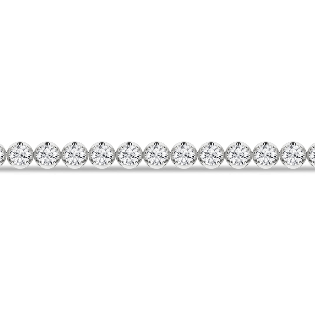 Brilliant 14K White Gold 7ct Lab Grown Diamond Tennis Bracelet