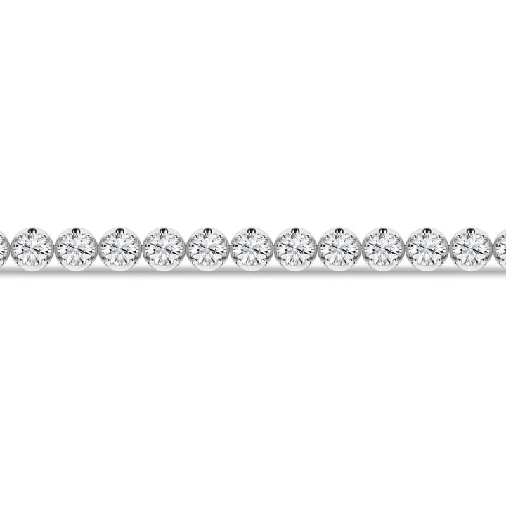 Brilliant 14K White Gold 7ct Lab Grown Diamond Tennis Bracelet