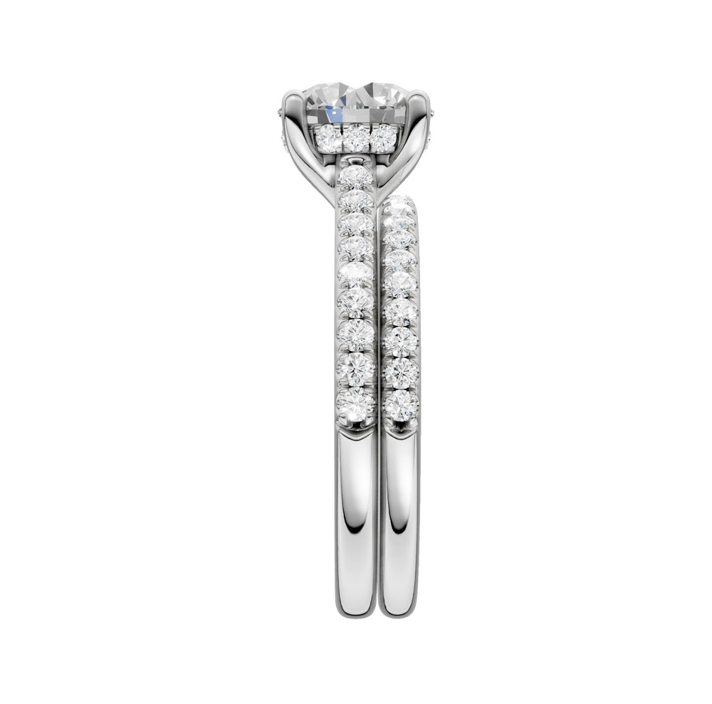 14k White Gold 2.50CT Lab Diamond Bridal Ring Set