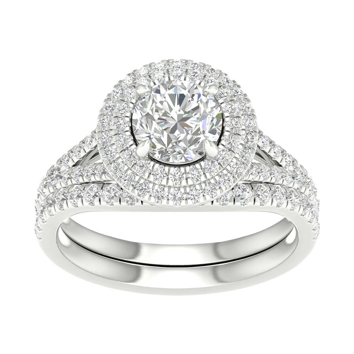 14k White Gold 1.75CT Lab Grown Diamond Bridal Elegance Set