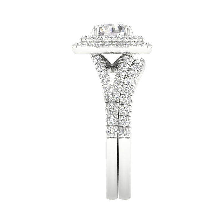 14k White Gold 1.75CT Lab Grown Diamond Bridal Elegance Set
