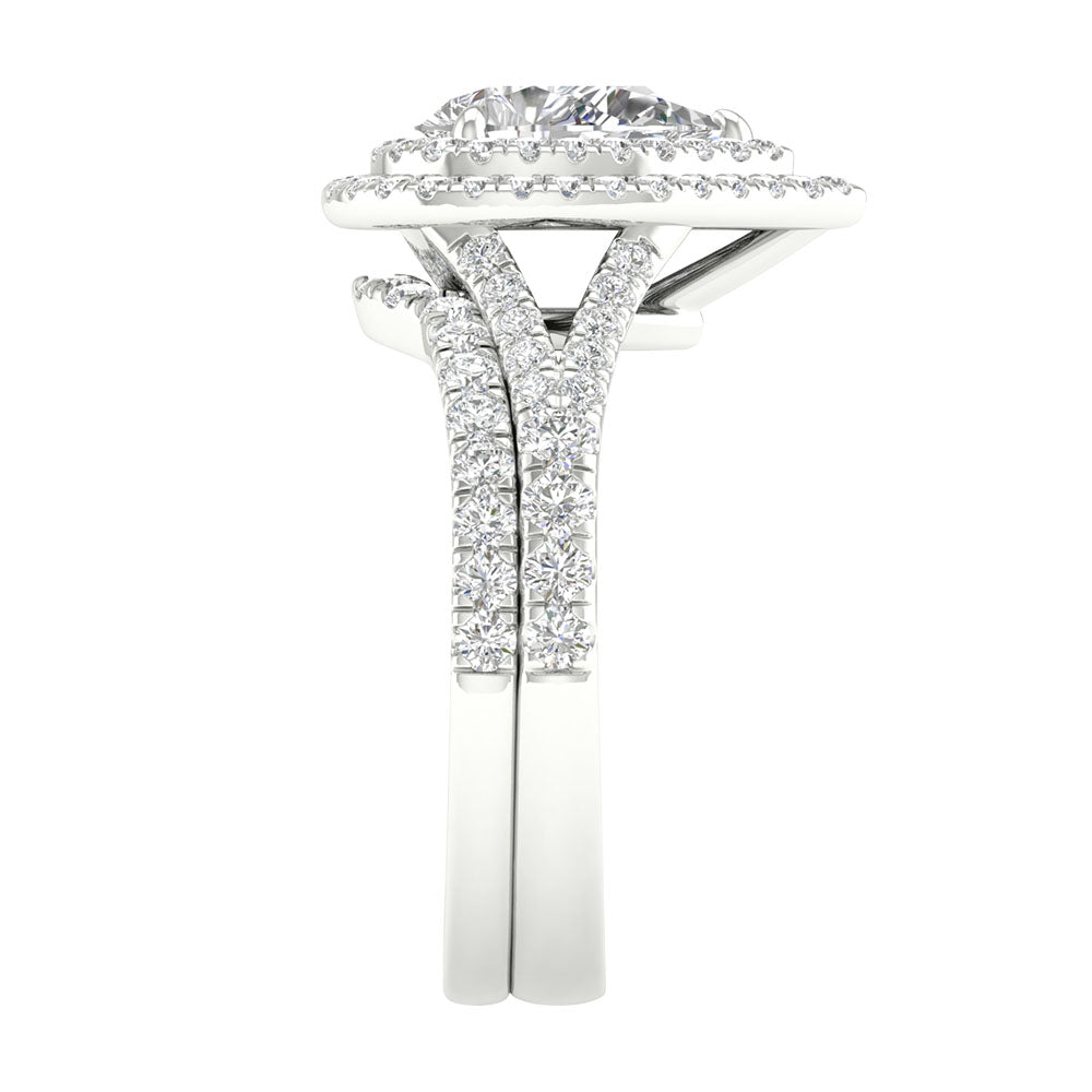 14K White Gold 1.75CT Certified Lab Diamond Engagement Ring