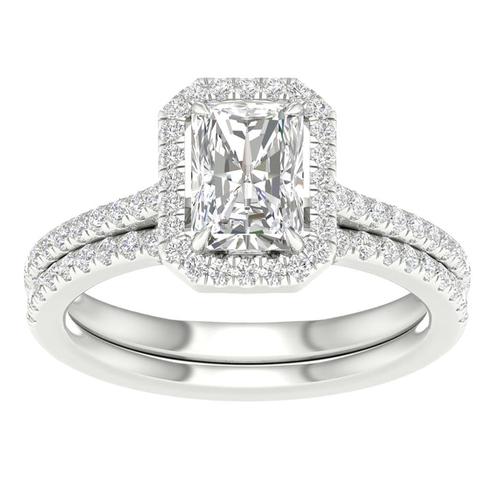14k White Gold Lab Grown Diamond Bridal Set Brilliance