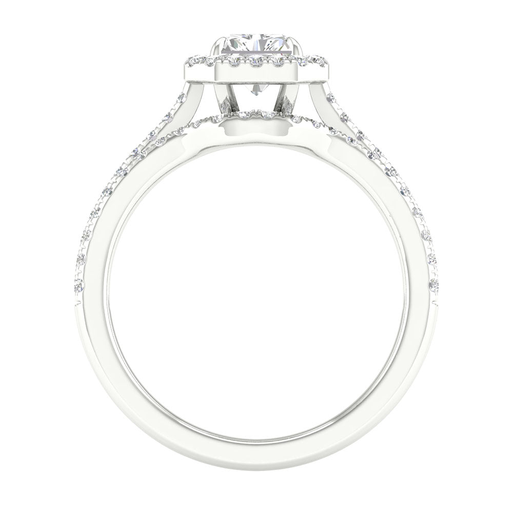 14k White Gold Lab Grown Diamond Bridal Set Brilliance