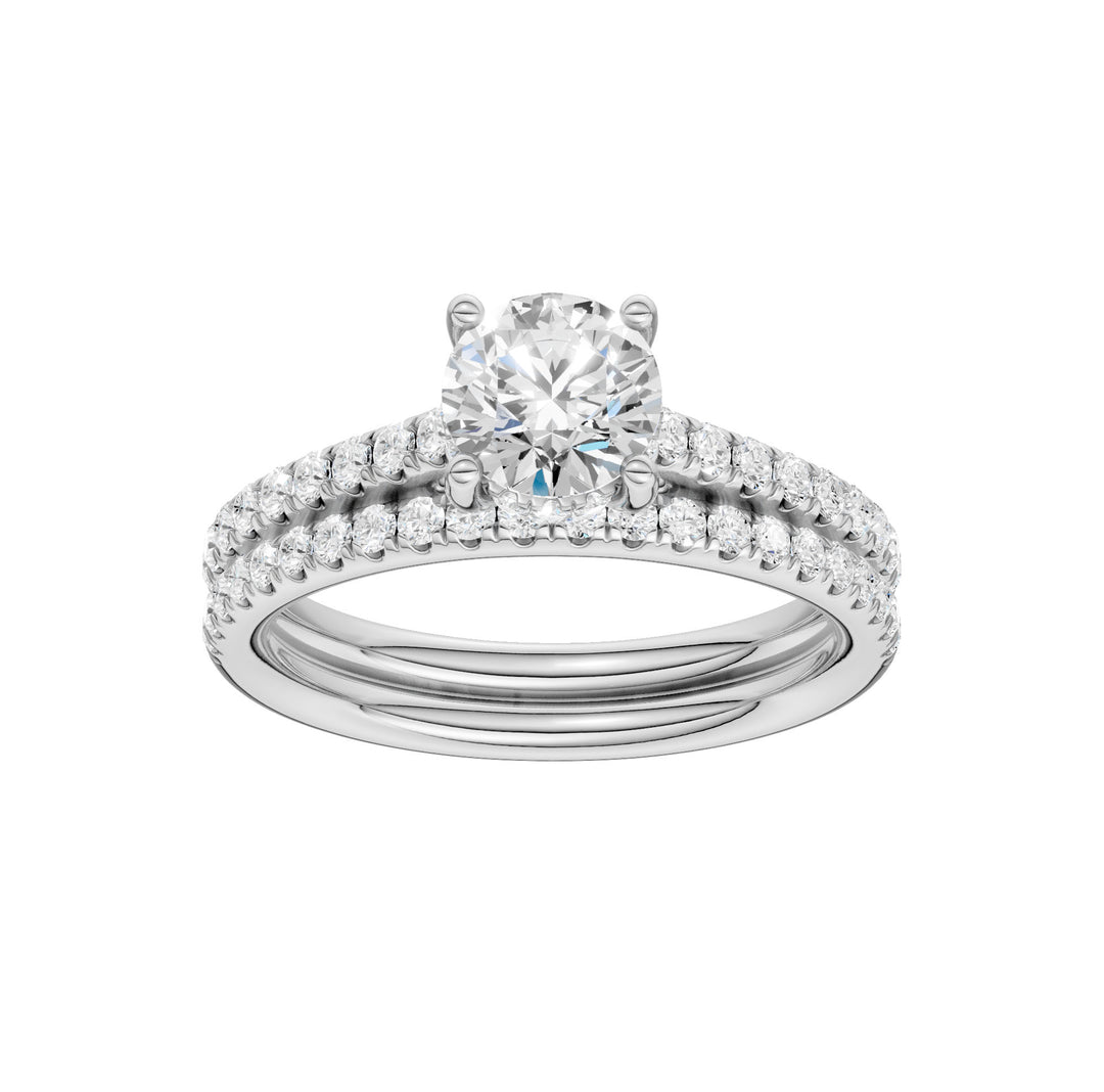 14k White Gold 1.50CT Lab Grown Diamond Bridal Elegance Set