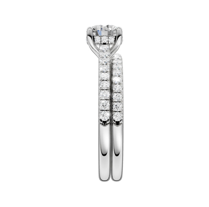 14k White Gold 1.50CT Lab Grown Diamond Bridal Elegance Set