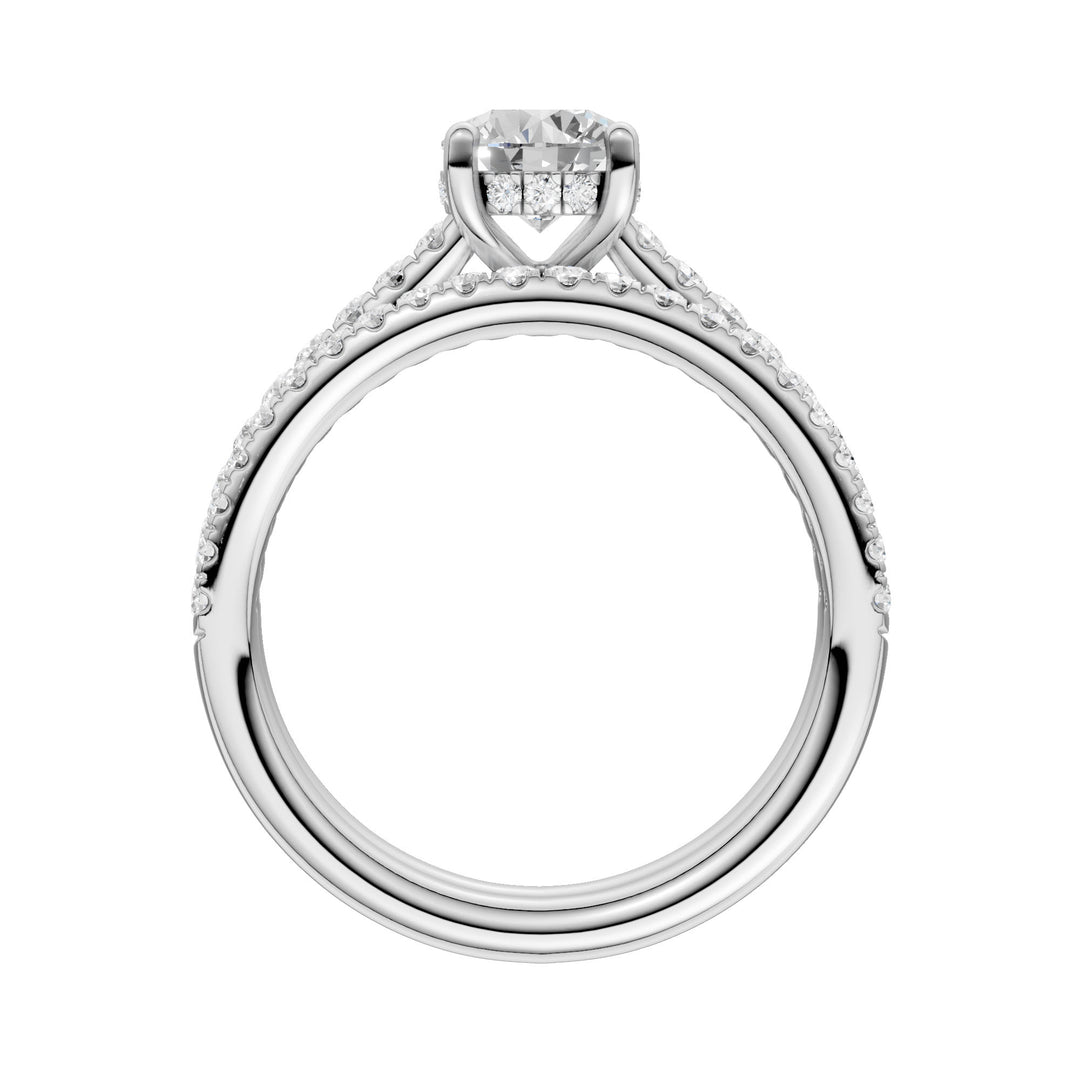 14k White Gold 1.50CT Lab Grown Diamond Bridal Elegance Set