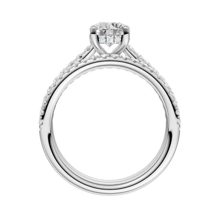 14k White Gold 1.50CT Lab Grown Diamond Bridal Elegance Set