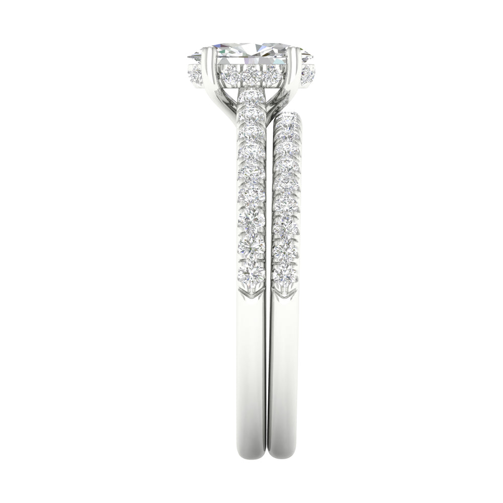 14k White Gold 1.50CT Lab Grown Diamond Bridal Elegance Set