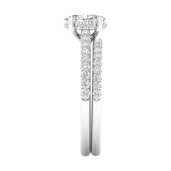14k White Gold 1.50CT Lab Grown Diamond Bridal Elegance Set