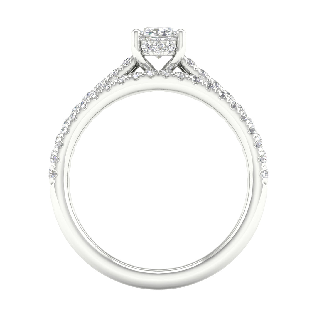 14k White Gold 1.50CT Lab Grown Diamond Bridal Elegance Set