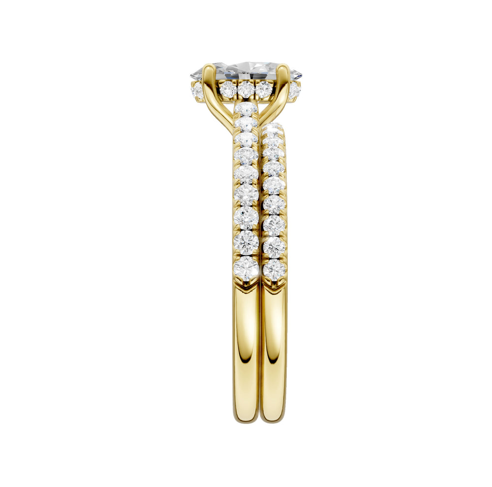 14K Yellow Gold 1.50CT Lab Grown Diamond Bridal Elegance Set