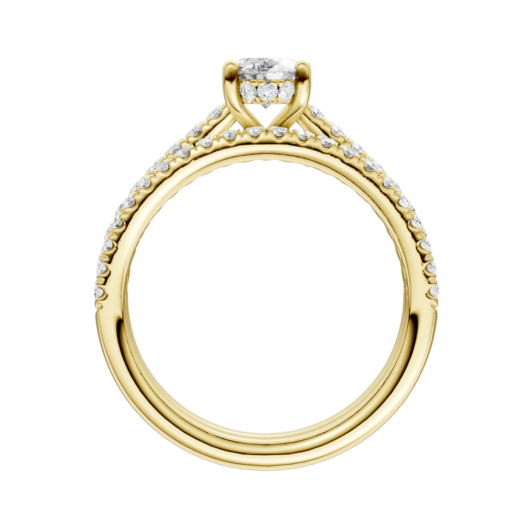 14K Yellow Gold 1.50CT Lab Grown Diamond Bridal Elegance Set