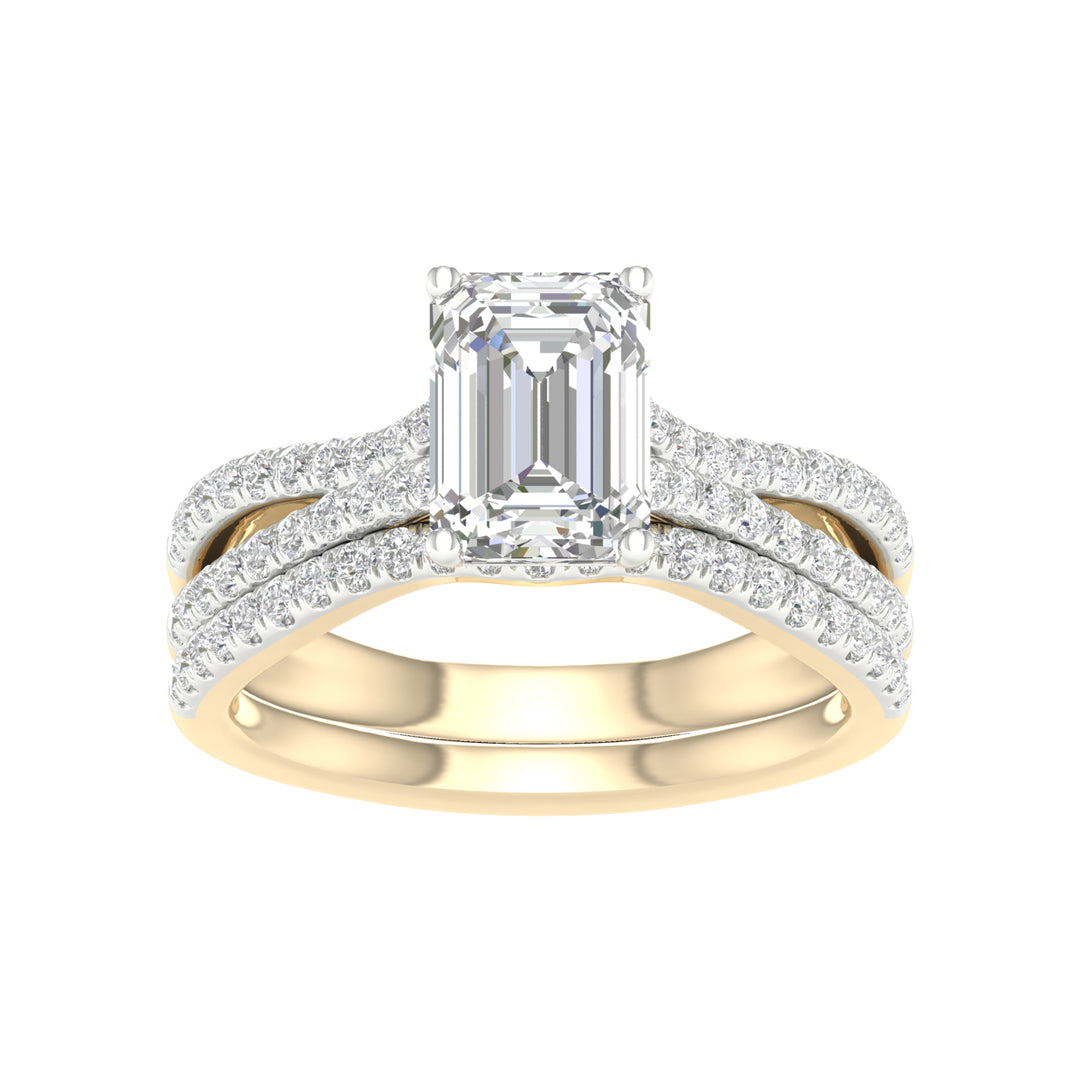 14K 2.40CT Lab Grown Bridal Set