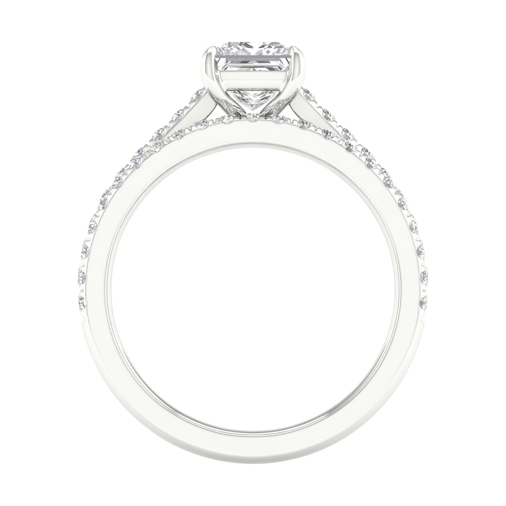 Timeless 14k White Gold Lab Diamond Bridal Set Elegance