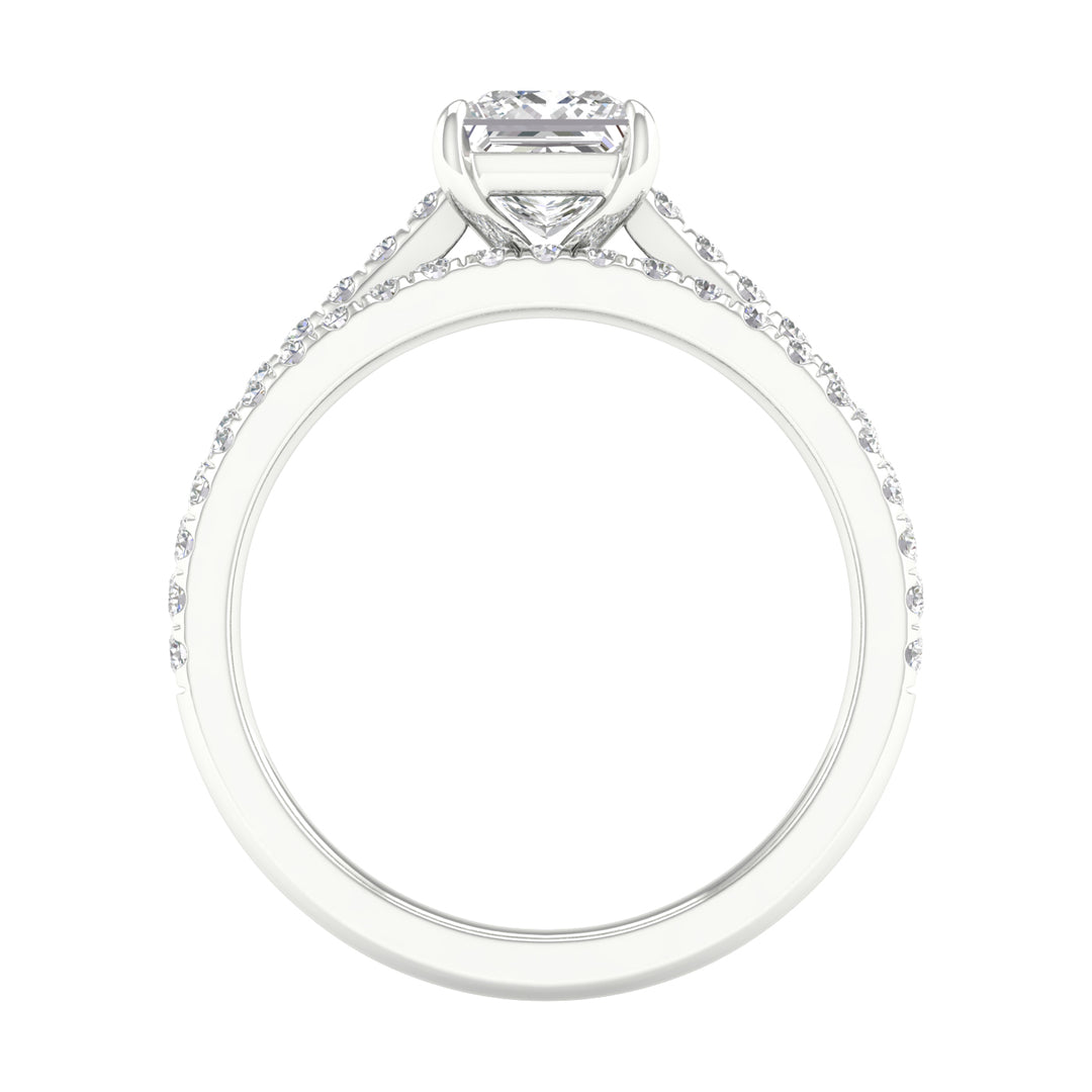 Timeless 14k White Gold Lab Diamond Bridal Set Elegance