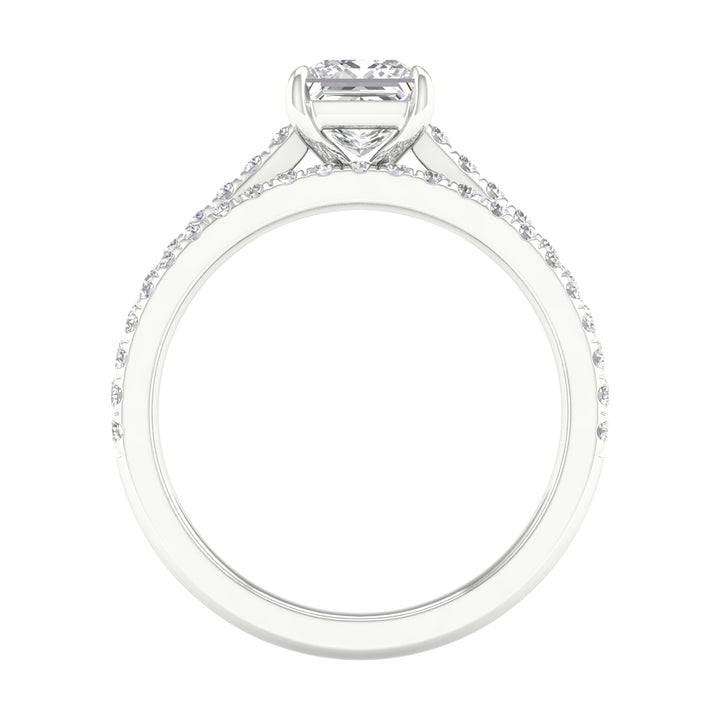 Timeless 14k White Gold Lab Diamond Bridal Set Elegance