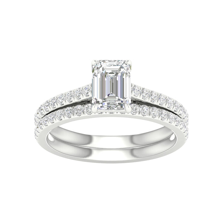 14k White Gold 1.50CT Lab Grown Diamond Bridal Brilliance Set