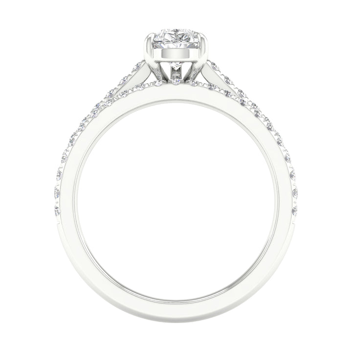 14k White Gold 1.50CT Lab Grown Diamond Bridal Ring Set