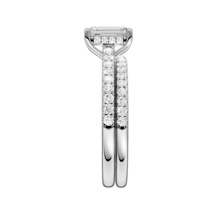 14k White Gold 1.50CT Lab Diamond Bridal Ring Set