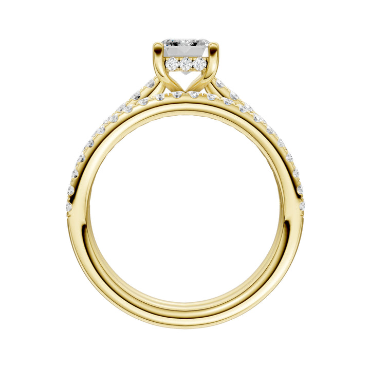 14K Yellow Gold 1.50CT Lab Diamond Bridal Ring Set