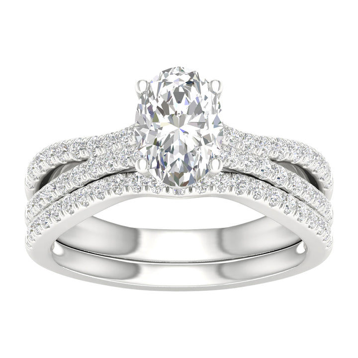 14k White Gold Lab Grown Diamond Bridal Set Brilliance