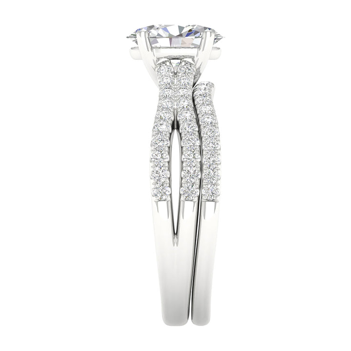 14k White Gold Lab Grown Diamond Bridal Set Brilliance