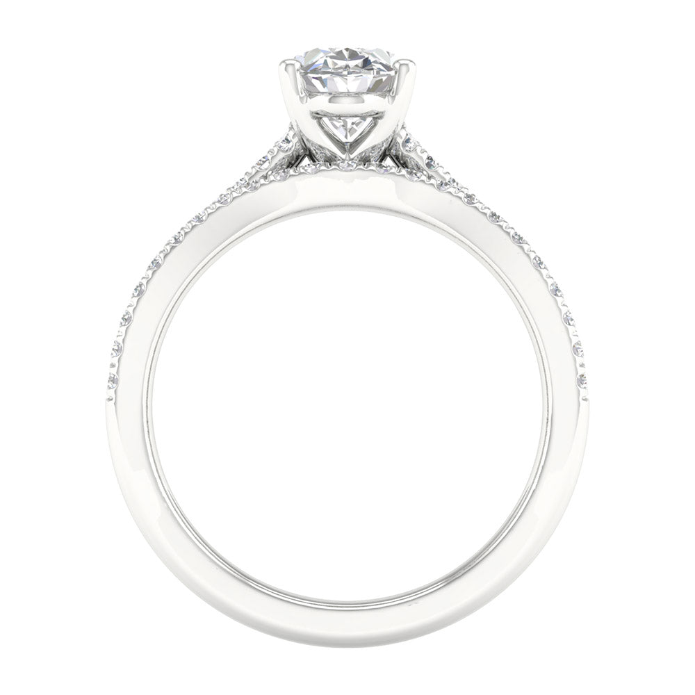 14k White Gold Lab Grown Diamond Bridal Set Brilliance
