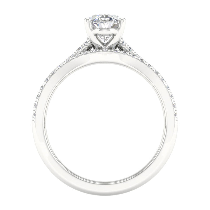 14k White Gold Lab Grown Diamond Bridal Set Brilliance