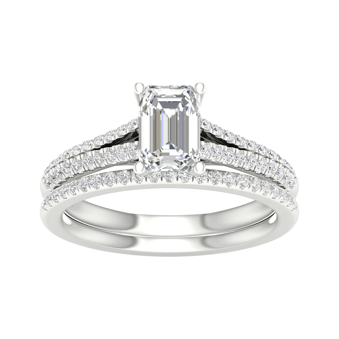 14K 1.40CT Lab Grown Bridal Set