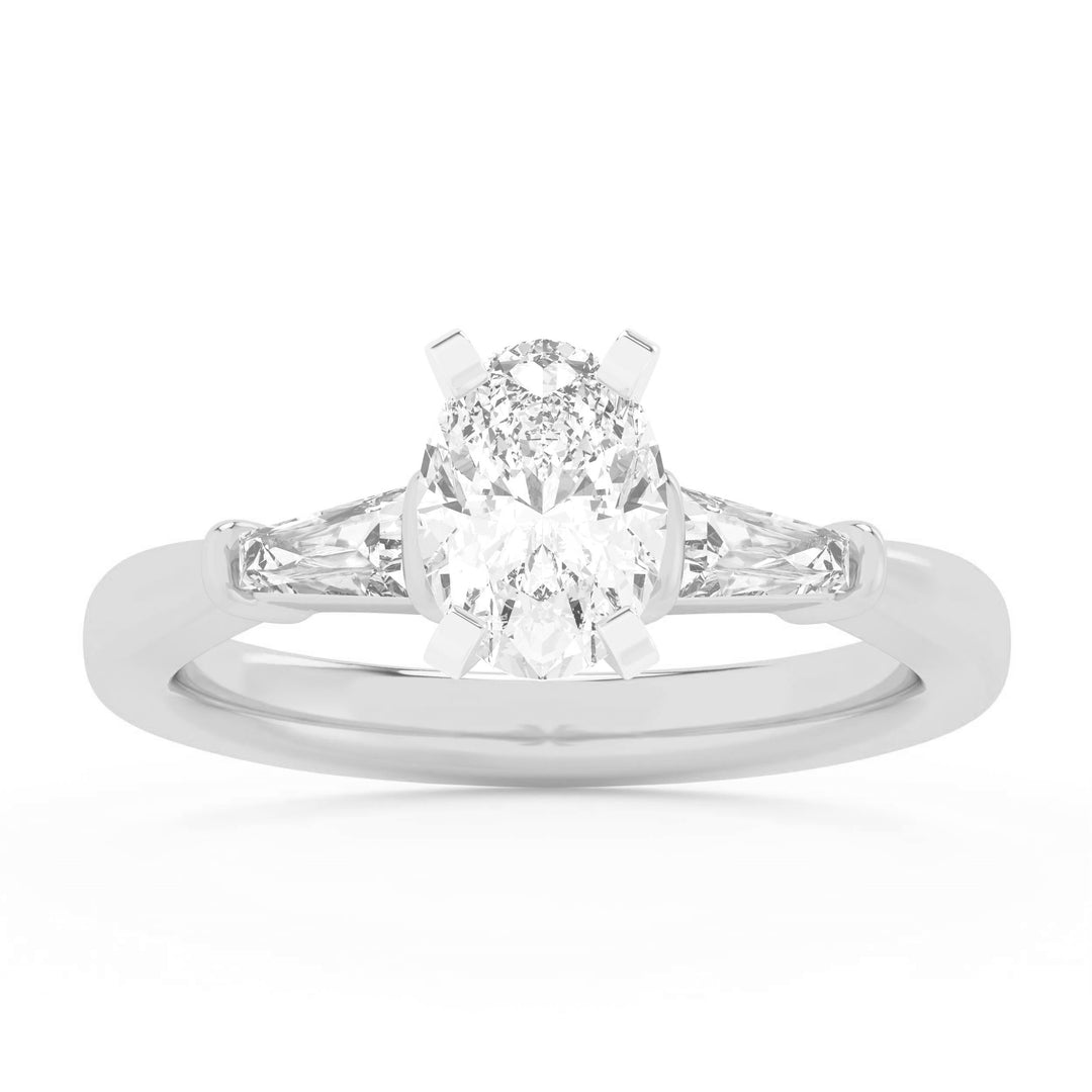 Certified 1.42CT Lab Diamond Ring in Pristine White Gold